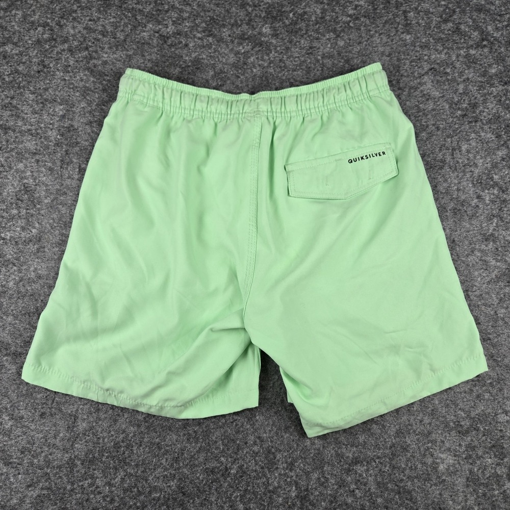 Quiksilver Swim Trunks Mens Volley Shorts Lime Green Board Shorts Lined Small - Picture 8 of 14